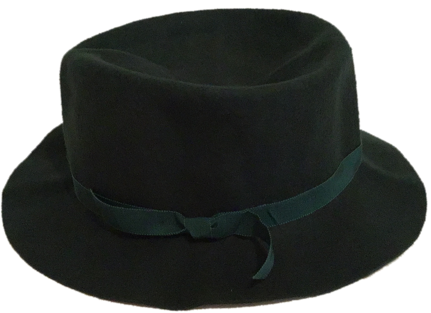Authentic Rolled Wool Maine Crusher Hat (Hunter Green, Large (7 3/8))