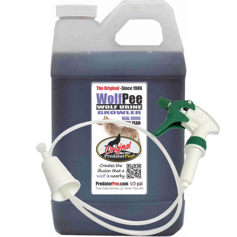 64 oz Wolf Urine Growler Natural Cat and Coyote Repellent