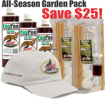 Fox Pee All Season Weather-proof Dispenser Garden Pack - Save $25!