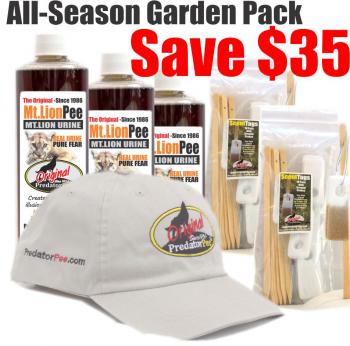 Mountain Lion Pee All Season Scent Tag Garden Pack - Save $35!