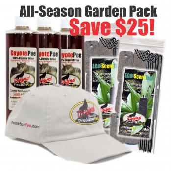 Coyote Urine Scent Tag All-Season Garden Pack - Save $25